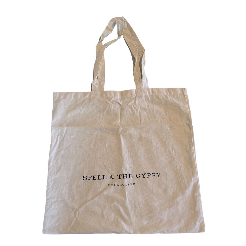 Spell & The Gypsy | Cotton Tote Bag One Size Cream‎ Ivory - Picture 2 of 6